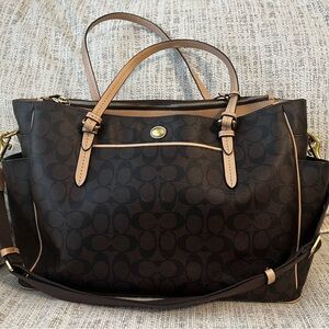 Coach Elegant Brown Designer Tote/Laptop Bag
